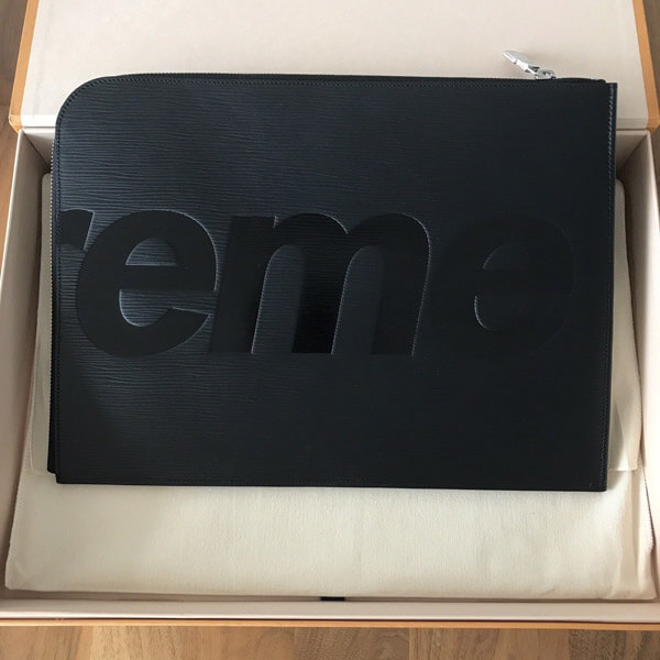 ルイヴィトン × supreme ポシェットジュール GM クラッチ M67754 ブラック エピシュプリーム