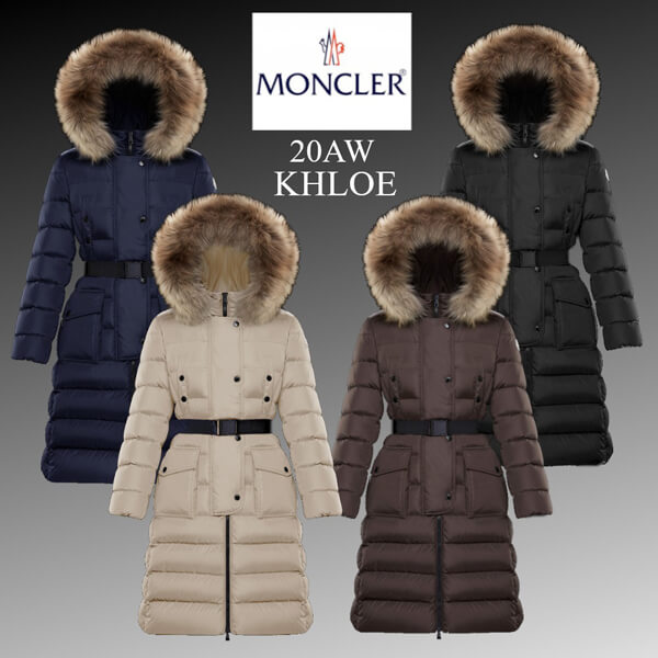 モンクレール 偽物 ダウン★20AW★新作★MONCLER★KHLOE ダウンジャケット 取り外し可能なファー付き 0931C5120268065250