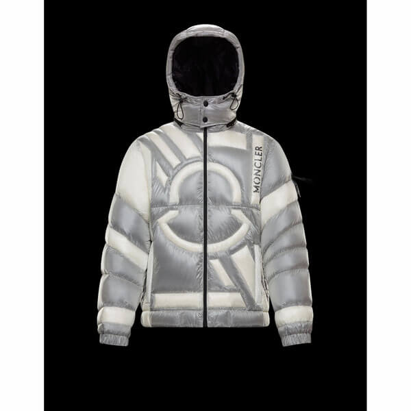 モンクレール 偽物 MONCLER×Craig Green★PERMITON ダウンジャケット【白×グレー】