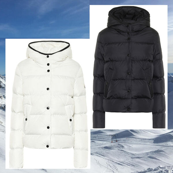モンクレール ダウン 偽物☆MONCLER☆ ブラックトリム×ボタンダウンジャケットLenar♪