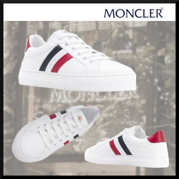 モンクレール スニーカー 偽物 MONCLER★ARIEL ロゴ レザー スニーカー 09B4M70440019MT002