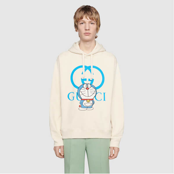 グッチ ドラえもん 偽物☆21SS☆【グッチ】x DORAEMON ★コラボ★ コットン パーカー 646953 XJDE1 9150