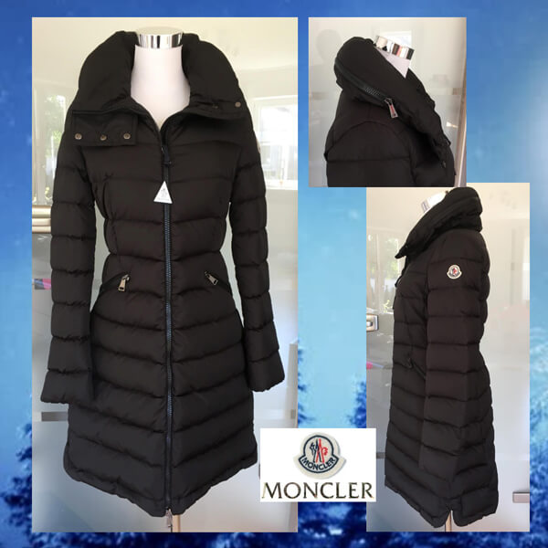 モンクレール 偽物☆MONCLER☆ 大人気ロングダウンコートFLAMMETTE♪ ブラック