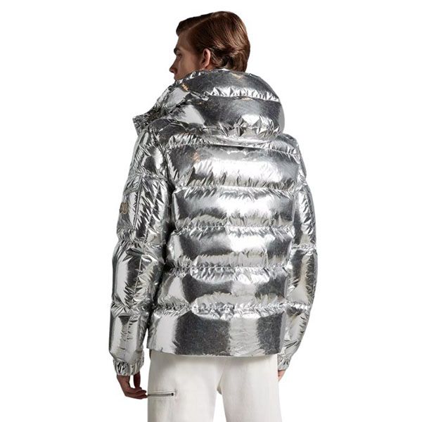 モンクレール マヤ 偽物 Moncler Maya 70ショートダウンジャケット◆Silver H20911A0025654AEL900