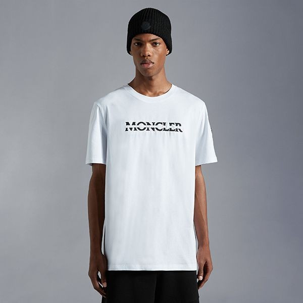 早い者勝ちモンクレール シリコンロゴ コットン Tシャツ コピー 4色 H20918C00008829H8001