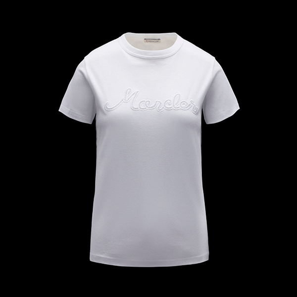 22SS◆モンクレール 激安◆ロゴ刺繍 コットンジャージー Tシャツ H10938C00024809CR001