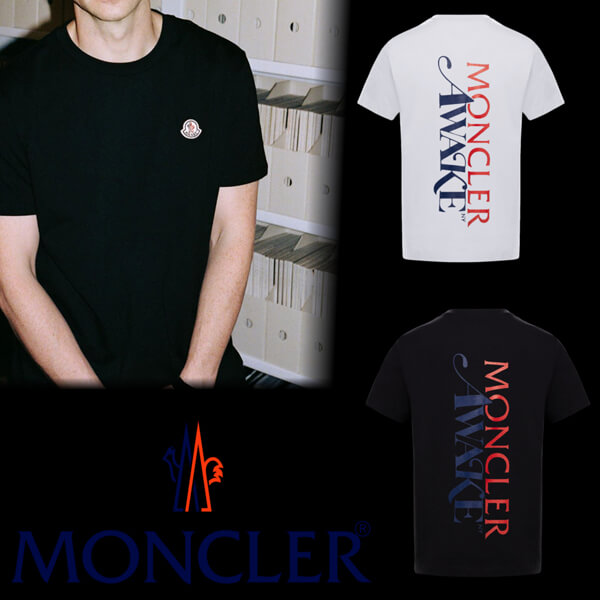 MONCLER モンクレール 偽物 Tシャツ* Awake コラボ ロゴ Tシャツ 0928C70910V8141