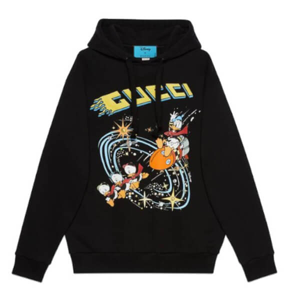 ディズニー グッチ ドナルドダック パーカー 偽物【Disney x グッチ Donald Duck】フード付スウェットシャツ☆ 615061 XJDC6 1043