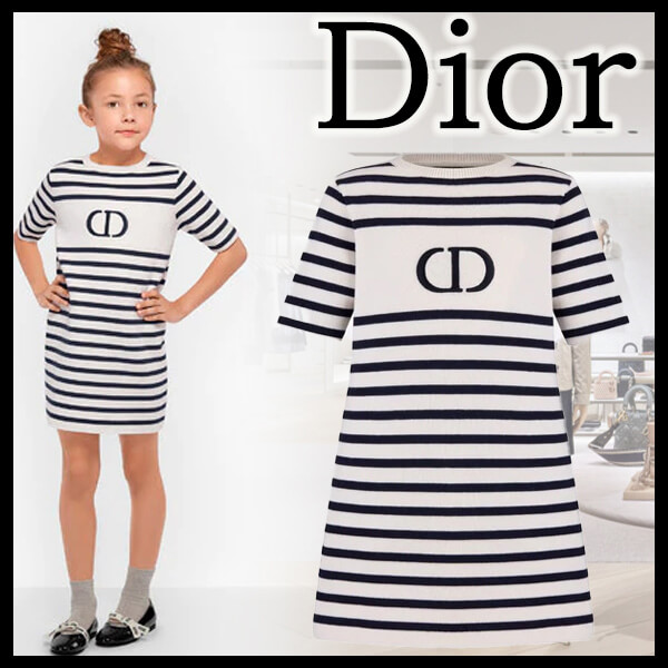 日本未入荷 ディオール コピー ベビー服【ディオール】大人もOKコットン＆カシミヤ ワンピース