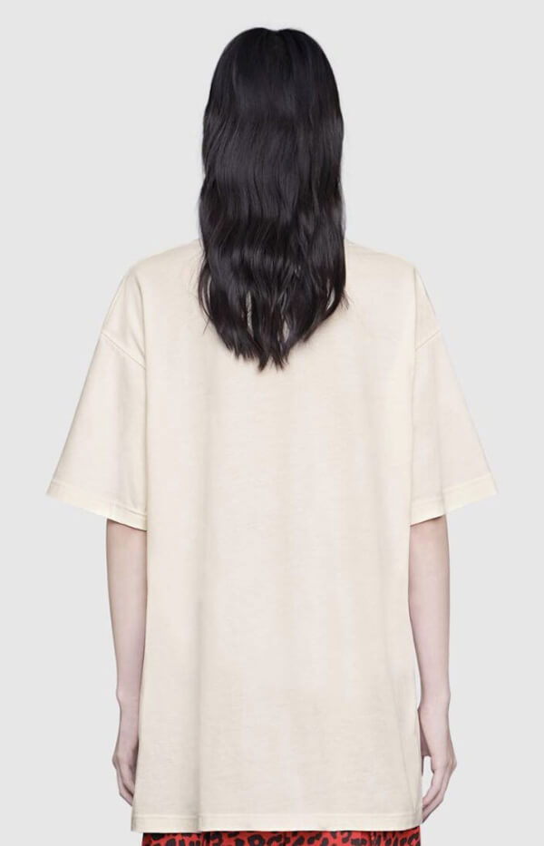 2020新作限定人気 グッチ★グッチ いちご 偽物 Tシャツ 大人コーデ ストロベリーオーバーサイズ 539081 XJA2J 7136