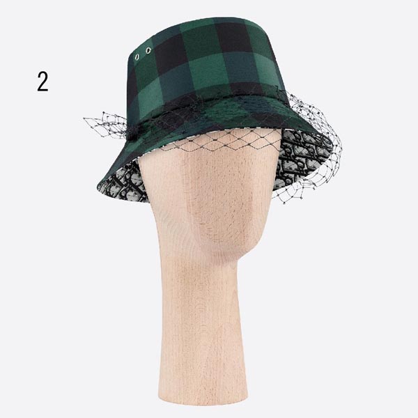 ディオールスーパーコピー＊19AW TEDDY D CHECK'N'ディオール ボブハット ベール付き