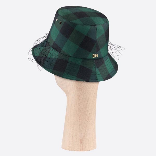 ディオールスーパーコピー＊19AW TEDDY D CHECK'N'ディオール ボブハット ベール付き