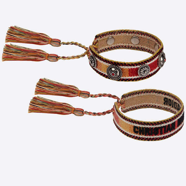 J'ディオール ディオール ブレスレットセット コピー オブリーク アンティーク パラディウム チャーム BRACELET SET B1071ADRMT_D828