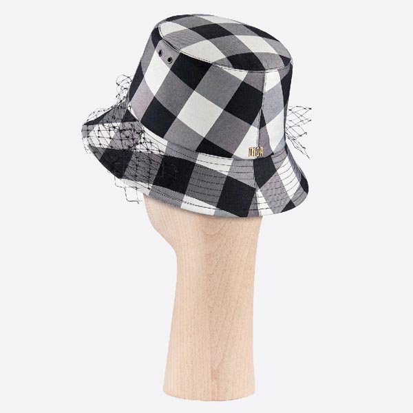 ディオールスーパーコピー＊19AW TEDDY D CHECK'N'ディオール ボブハット ベール付き