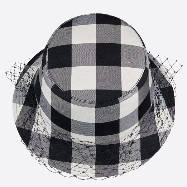 ディオールスーパーコピー＊19AW TEDDY D CHECK'N'ディオール ボブハット ベール付き