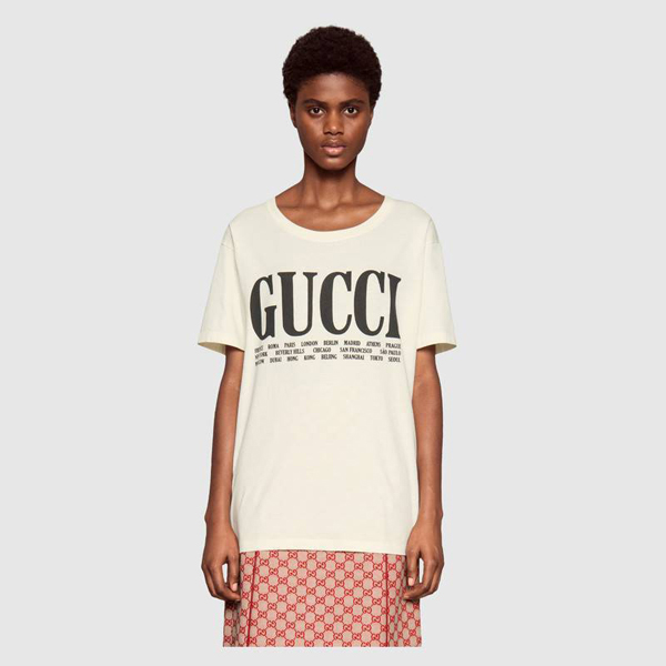 2020SS最新作 グッチスーパーコピー グッチシティーコットンTシャツ