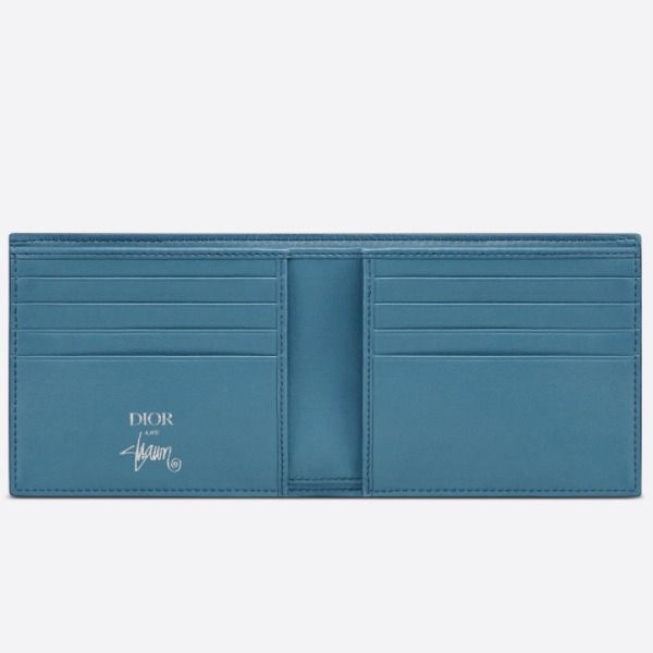 日本未入荷 ディオール 偽物 財布 二つ折り ショーン ステューシー コラボ 2PUBH027YZS_H00E