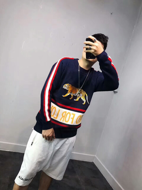 18AW グッチコピー BLIND FOR LOVE タイガ―ニット