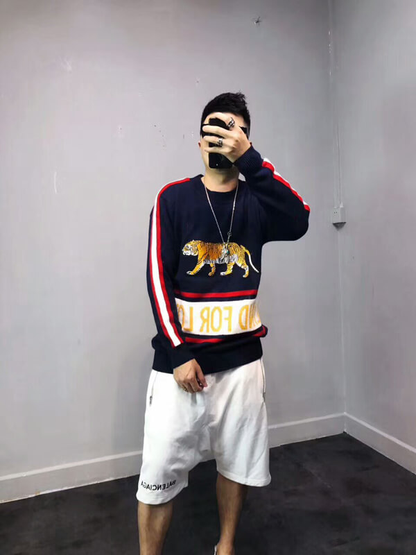 18AW グッチコピー BLIND FOR LOVE タイガ―ニット