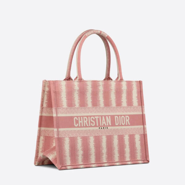 ディオール ブックトート コピー BOOK TOTE スモールバッグ D-Stripes エンブロイダリー M1296ZRFQ_M928