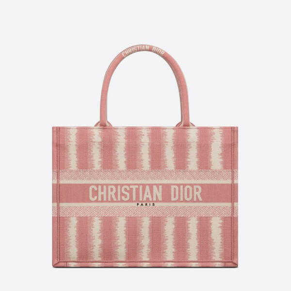 ディオール ブックトート コピー BOOK TOTE スモールバッグ D-Stripes エンブロイダリー M1296ZRFQ_M928