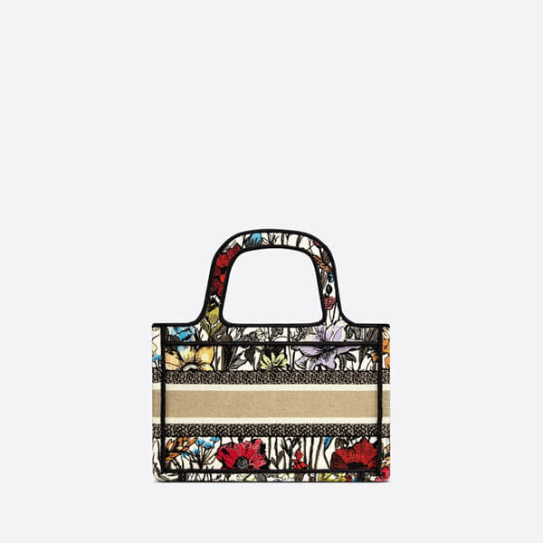 ディオール ブックトート コピー BOOK TOTE ミニバッグ Mille Fleurs エンブロイダリー