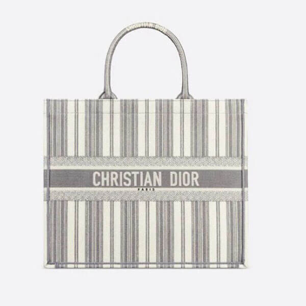 ディオール ブックトート 偽物 国内未入荷★ SS20新作 ディオール BOOK TOTE グレーストライプトート
