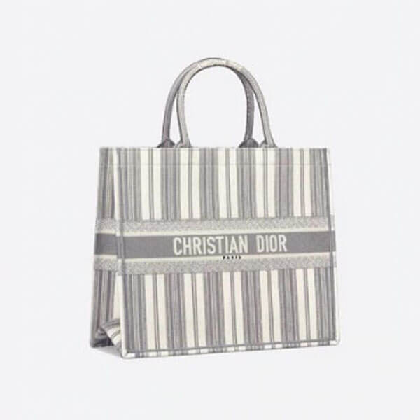 ディオール ブックトート 偽物 国内未入荷★ SS20新作 ディオール BOOK TOTE グレーストライプトート
