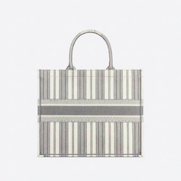 ディオール ブックトート 偽物 国内未入荷★ SS20新作 ディオール BOOK TOTE グレーストライプトート