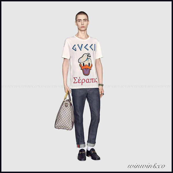 2020新作大人気予約受付中 グッチスーパーコピー グッチ メンズ プリント Tシャツ 440103 X5Q31 9134