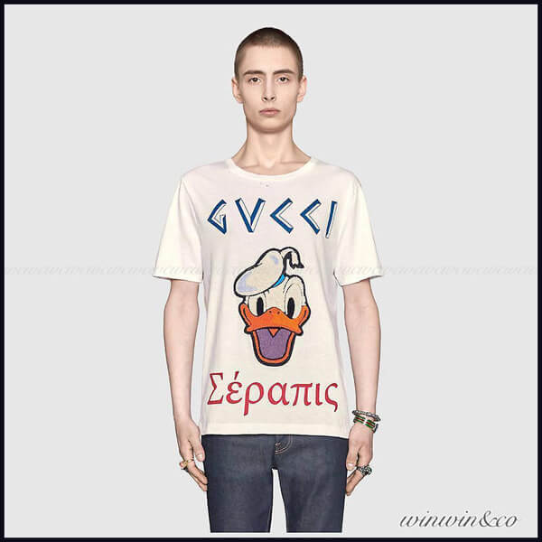 2020新作大人気予約受付中 グッチスーパーコピー グッチ メンズ プリント Tシャツ 440103 X5Q31 9134