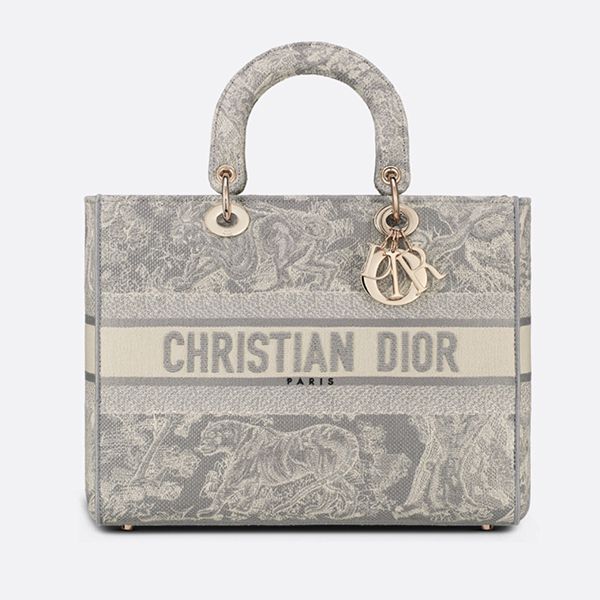 レディディオール 偽物 ディオール カナージュ コピー【入手困難】LARGE LADY D-LITE BAG★Toile de Jouy Reverse M0566ORGO_M928