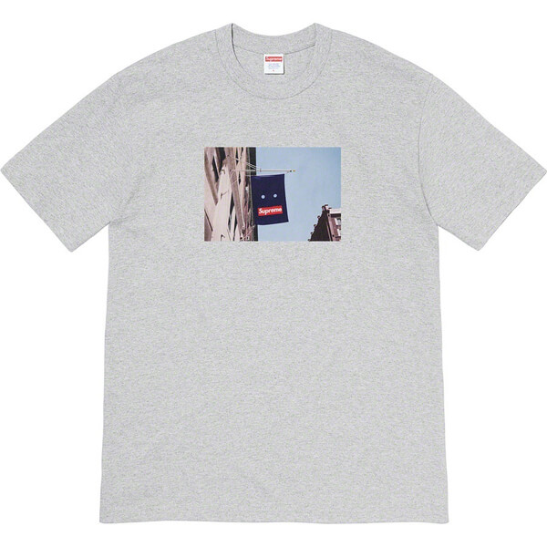 ★シュプリーム tシャツ シュプリーム 偽物★ FW19 Week1 ★ Banner Tee ★ Gray