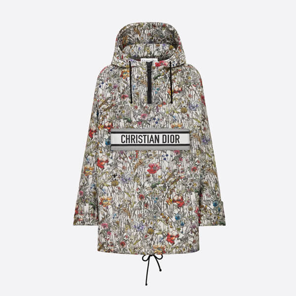 ディオール コート 偽物 アノラック Mille Fleurs テクニカルタフタ ジャカード