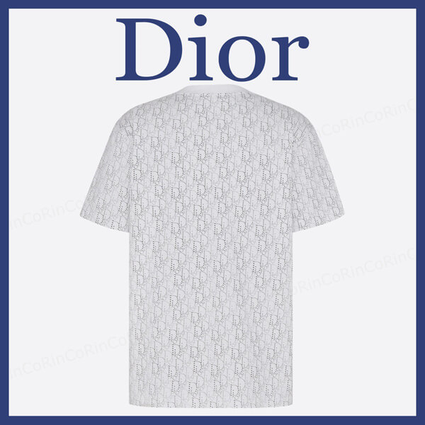 新作 ディオール Tシャツ 偽物 ロゴTシャツ パンツやジーンズ合う 白黒 043J625C0674_C588