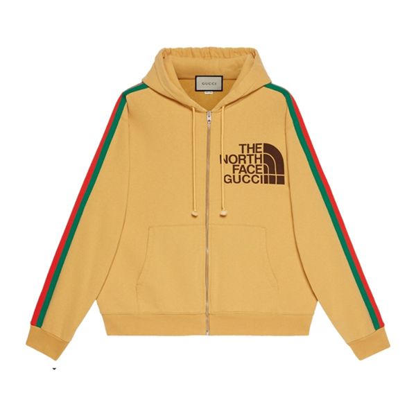 グッチ ノースフェイス 偽物*コラボロゴジップアップフーディ651723XJDIP7201