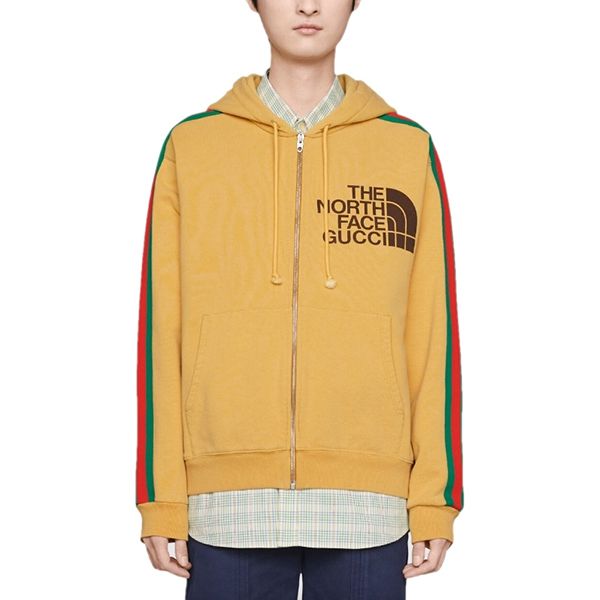 グッチ ノースフェイス 偽物*コラボロゴジップアップフーディ651723XJDIP7201