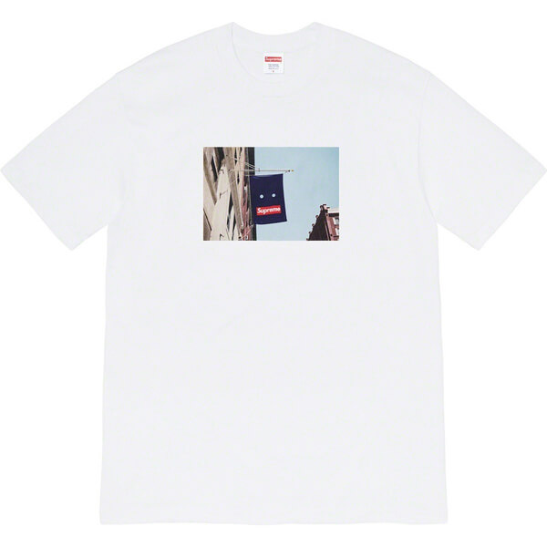 ★シュプリーム 偽物 tシャツ★ FW19 Week1 ★ Banner Tee ★ White