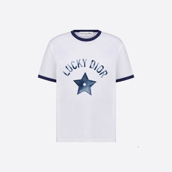 即日配送新作◆ディオール◆LUCKY ディオール Tシャツ 偽物 コットン & リネン ジャージー 253T40A4403_X0860