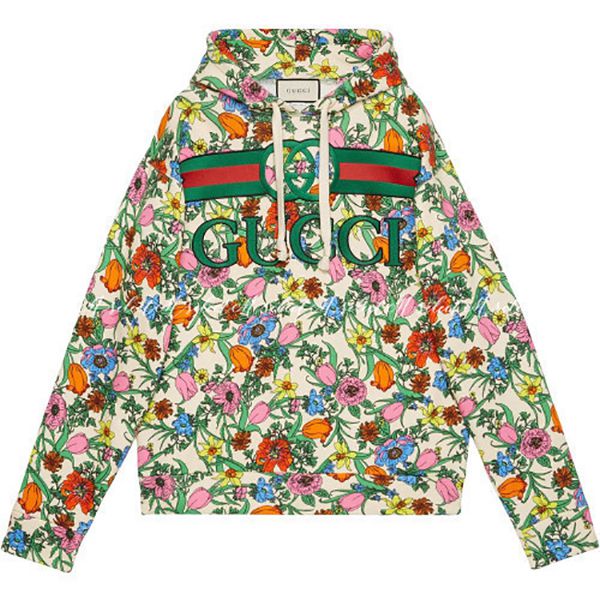 【グッチ】フラワープリント 偽物 フーディ パーカーが可愛い★