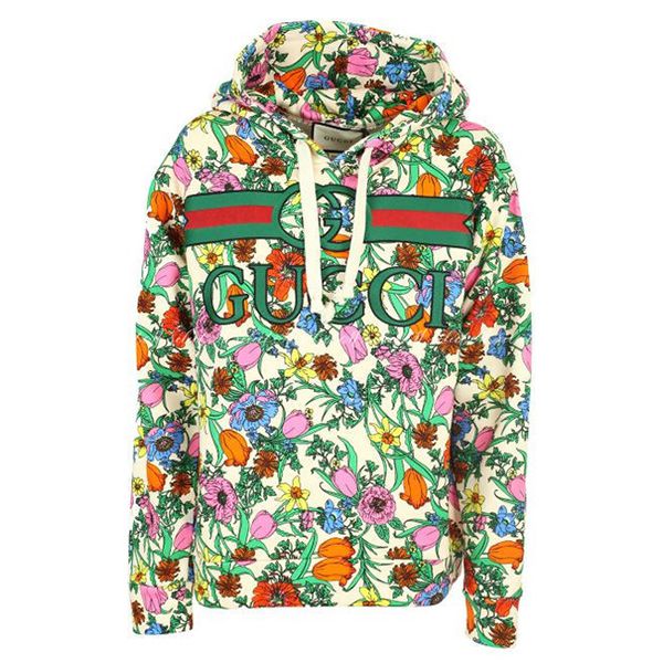 【グッチ】フラワープリント 偽物 フーディ パーカーが可愛い★
