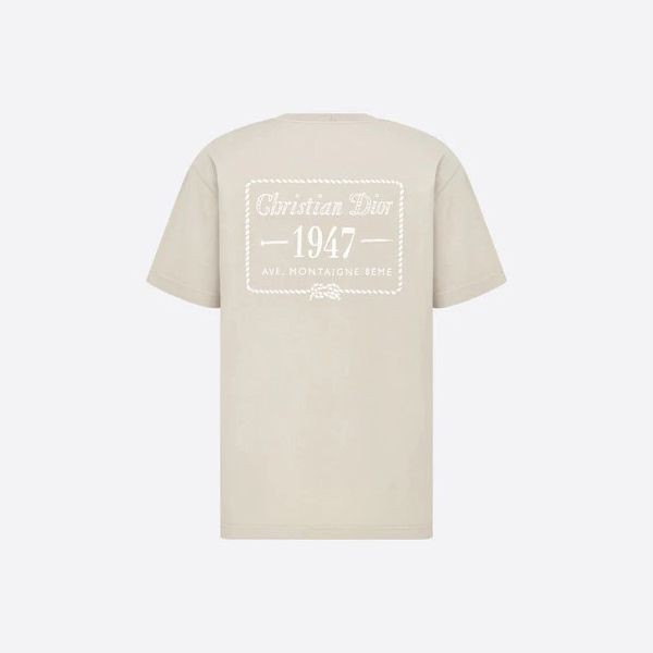 最も安いディオール CD 1947 リラックス フィット コットン Tシャツ コピー 243J634A0677_C081