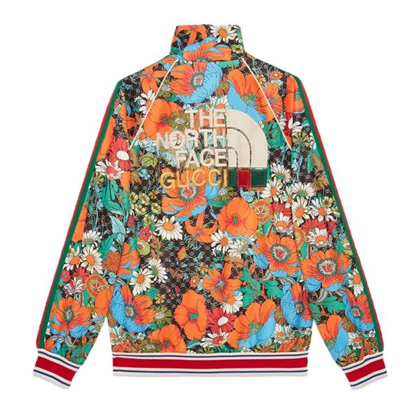 グッチ ノースフェイス 偽物☆ジャケット プリント【限定コラボ】671444XJDQ83229