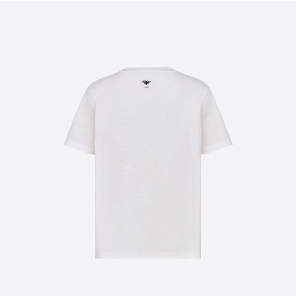 ★オシャレ★ディオール コットンジャージー & リネン Tシャツ 偽物 243T09A4426X0200