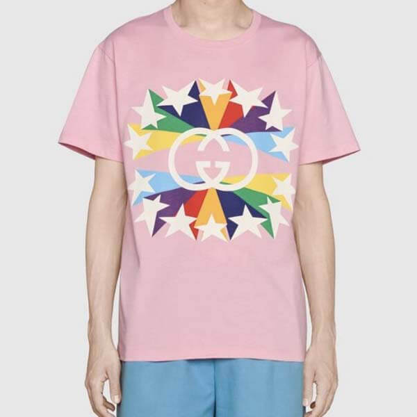 グッチ Tシャツ コピー インターロッキングG スターバースト プリント