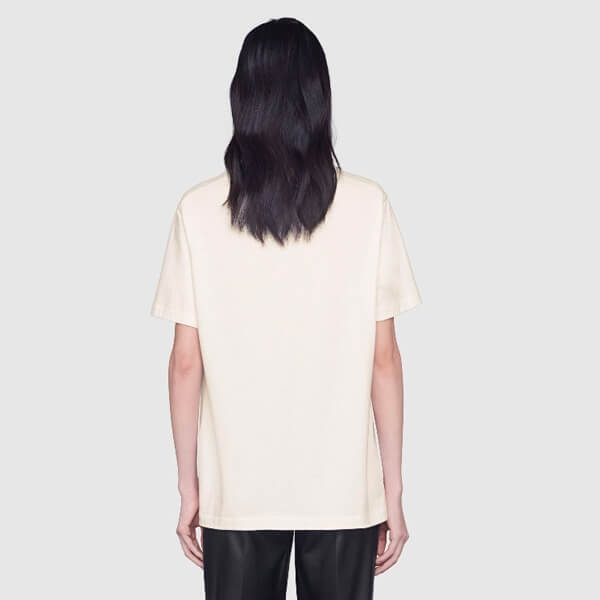 グッチ BEVERLY HILLS グッチ Tシャツ 偽物 チェリー プリント 580762 XJCRJ 9095
