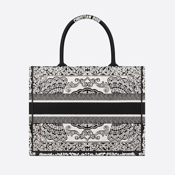 【累積売上額TOP10】ディオール ブックトート 偽物 ミディアム バッグ 全面刺繍 2色 M1296ZMGA_M933