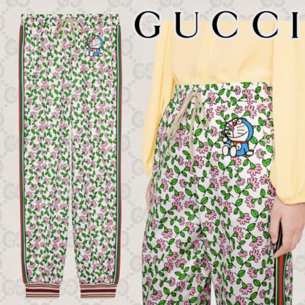 グッチ ドラえもん 偽物 限定コラボ★グッチ×ドラえもん テクニカルジャージー パンツ656612 XJDH7 9487