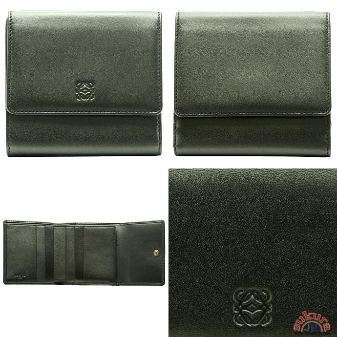 ロエベ NAPAロゴマーク型押し3つ折り財布 182.12.956 NAPPA 1560