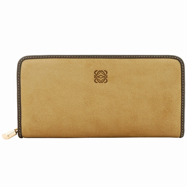 ロエベ ANAGRAM SIGNATUREロゴボタン付き2つ折り財布 118.30.A53 0001 7100